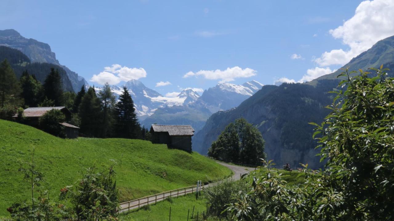 Ferienwohnung Staubbachbänkli Wengen Exterior foto